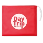Imperméable personnalisé pour entreprises pliable en plastique Monsoon couleur rouge vue principale