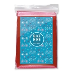 Imperméable pliable économique en plastique avec capuche Blizzard couleur rouge troisième vue principale