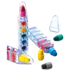 Set de 6 crayons de couleur dans un étui original de stylo Colorpen couleur transparent