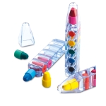 Set de 6 crayons de couleur dans un étui original de stylo Colorpen couleur transparent deuxième vue