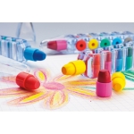Set de 6 crayons de couleur dans un étui original de stylo Colorpen couleur transparent deuxième vue d'ambiance