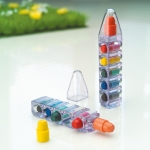 Set de 6 crayons de couleur dans un étui original de stylo Colorpen couleur transparent troisième vue d'ambiance