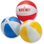 Ballon de plage avec option multicolore ou bicolore Waterfront couleur bleu deuxième vue