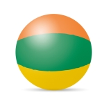 Ballon de plage avec option multicolore ou bicolore Waterfront couleur multicolore troisième vue