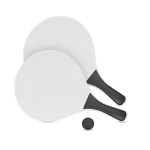 Set publicitaire de raquettes avec balle Set Tennis Plage Strand couleur noir