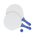 Set publicitaire de raquettes avec balle Set Tennis Plage Strand couleur bleu