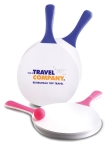 Set publicitaire de raquettes avec balle Set Tennis Plage Strand couleur bleu deuxième vue