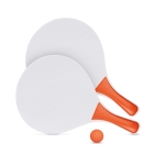 Set publicitaire de raquettes avec balle Set Tennis Plage Strand couleur orange