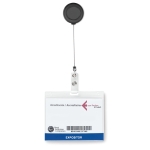 Porte-badge publicitaire pour salons avec clip métal Flex troisième vue