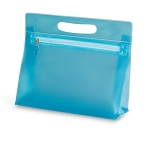 Trousse de toilette personnalisable en PVC transparent coloré Colors couleur bleu