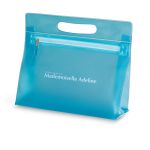 Trousse de toilette personnalisable en PVC transparent coloré Colors couleur bleu vue principale