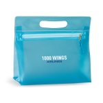 Trousse de toilette personnalisable en PVC transparent coloré Colors couleur bleu troisième vue principale