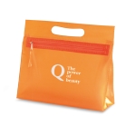 Trousse de toilette personnalisable en PVC transparent coloré Colors couleur orange vue principale