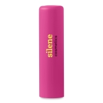 Baume à lèvres personnalisé avec logo vanille SPF 10 LipStick couleur fuchsia vue principale