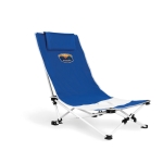 Chaise de plage avec votre logo et coussin Chaise Plage Sunnyside couleur bleu vue principale