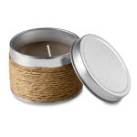 Bougies aromatiques dans une boîte en laiton pour décorer Fragrance couleur marron