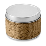 Bougies aromatiques dans une boîte en laiton pour décorer Fragrance couleur marron deuxième vue