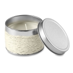 Bougies aromatiques dans une boîte en laiton pour décorer Fragrance couleur blanc