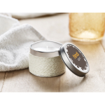 Bougies aromatiques dans une boîte en laiton pour décorer couleur blanc troisième vue principale