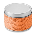 Bougies aromatiques dans une boîte en laiton pour décorer Fragrance couleur orange deuxième vue