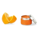 Bougies aromatiques dans une boîte en laiton pour décorer Fragrance couleur orange troisième vue
