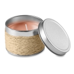 Bougies aromatiques dans une boîte en laiton pour décorer Fragrance couleur beige