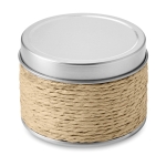 Bougies aromatiques dans une boîte en laiton pour décorer Fragrance couleur beige deuxième vue
