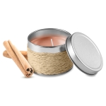 Bougies aromatiques dans une boîte en laiton pour décorer Fragrance couleur beige troisième vue