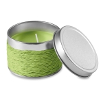 Bougies aromatiques dans une boîte en laiton pour décorer Fragrance couleur vert lime