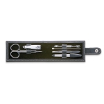 Set de manucure de 6 pièces en acier Set de manucure Executive couleur noir