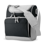 Sac isotherme publicitaire en polyester avec poche frontale Peak couleur noir