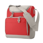 Sac isotherme publicitaire en polyester avec poche frontale Peak couleur rouge