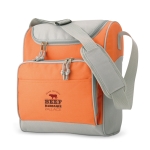 Sac isotherme publicitaire en polyester avec poche frontale Peak couleur orange vue principale