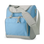 Sac isotherme publicitaire en polyester avec poche frontale Peak couleur bleu ciel