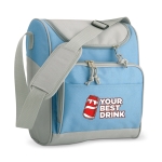 Sac isotherme publicitaire en polyester avec poche frontale Peak couleur bleu ciel vue principale