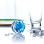 Yo-yo personnalisé lumineux pour la publicité Flash couleur bleu deuxième vue d'ambiance