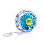 Yo-yo personnalisé lumineux pour la publicité Flash couleur bleu vue principale