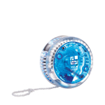 Yo-yo personnalisé lumineux pour la publicité Flash couleur bleu vue avec zone d'impression