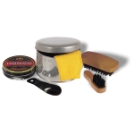 Set nettoyant pour chaussures dans une boîte en aluminium Loafers couleur argenté brillant quatrième vue
