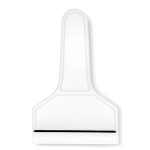 Raclette à glace personnalisée économique avec logo BasicStyle couleur blanc troisième vue