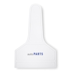 Raclette à glace personnalisée économique avec logo BasicStyle couleur blanc troisième vue principale