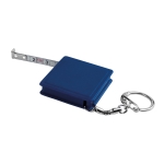 Porte-clés original avec mètre ruban personnalisé de 1M SquareMeter couleur bleu troisième vue