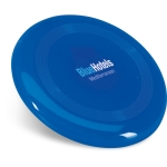 Frisbee personnalisé avec logo sérigraphié pour événement Santa Mónica couleur bleu vue principale