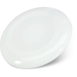 Frisbee personnalisé avec logo sérigraphié pour événement Santa Mónica couleur blanc