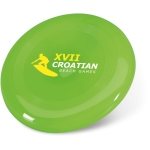 Frisbee personnalisé avec logo sérigraphié pour événement Santa Mónica couleur vert vue principale