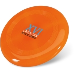 Frisbee personnalisé avec logo sérigraphié pour événement Santa Mónica couleur orange vue principale