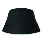 Chapeaux de plage publicitaires en coton de couleur Umbra couleur noir