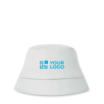 Chapeaux de plage publicitaires en coton de couleur Umbra vue avec zone d'impression