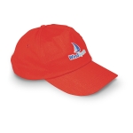 Casquette personnalisée en coton à fermoir plastique 160 g/m² BaseCap couleur rouge deuxième vue principale