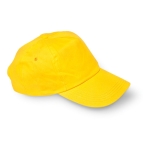 Casquette personnalisée en coton à fermoir plastique 160 g/m² BaseCap couleur jaune